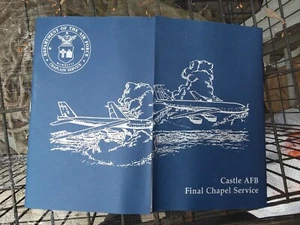 Vintage 1995 Castle Air Force Base Final Chapel Service Program Military History - Picture 1 of 6