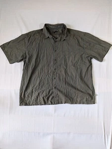 REI Hemd Herren 2XL Knopfleiste Kurzarm Gestreift Sommer Freizeit Braun 100% Baumwolle - Bild 1 von 8