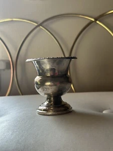 VINTAGE STERLING SILVER TOOTHPICK HOLDER, CLASSIC URN DESIGN, WEIGHTED BASE - Picture 1 of 8