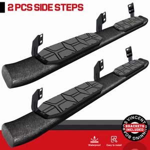 FOR 05-25 NISSAN Frontier Crew Cab Side Step Curved 4.3" Running Board Nerf Bar - Picture 1 of 10