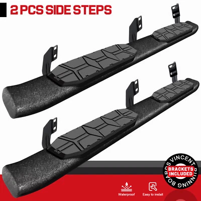 FOR 05-26 NISSAN Frontier Crew Cab Side Step Curved 4.3" Running Board Nerf Bar Foto 1 de 4
