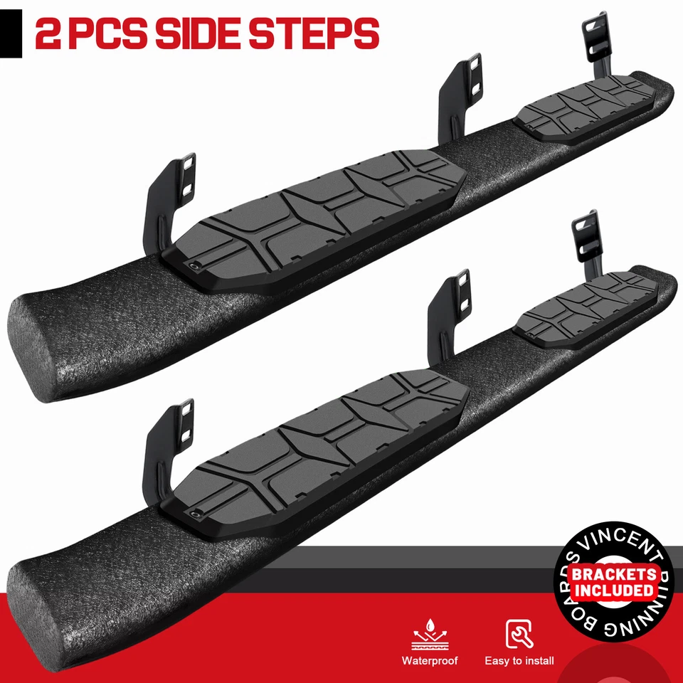 FOR 05-26 NISSAN Frontier Crew Cab Side Step Curved 4.3" Running Board Nerf Bar Foto 1 de 4