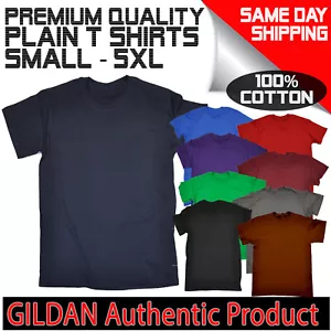 Men's Plain Blank Cotton Gildan Men Shirt Tee tshirt T Shirts Shirts Tees - Picture 1 of 13