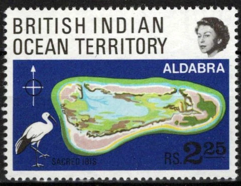 ZAYIX British Indian Ocean Territory 34 MNH Birds Ibis Aldabra Atoll 071423S26M Cover