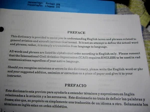 Directory of aviation and aeronautical terms English to Espanol and Portugues - Bild 1 von 3