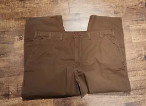Carhartt B11 CHT Canvas Chocolate Brown Dungaree Fit Pants Work Wear Men's 48x30 - Picture 1 of 18