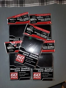 Card Supplies MONSTER DECK PROTECTORS - BLACK Lot of 5 - 300 Size 2 1/2 x 3 1/2" - Picture 1 of 1