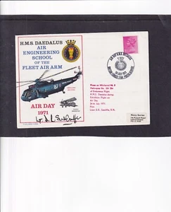 GB 1971 HMS Daedalus Air Day BFPS 1184 firmado volado cubierta especial y especificaciones pmk FDC - Imagen 1 de 1