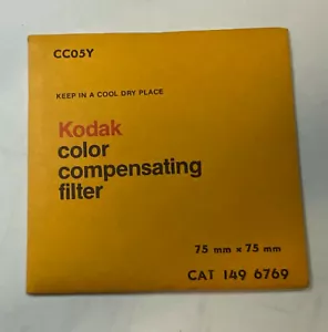KODAK COLOR COMPENSATING GELATIN FILTER NO. CC05Y 3" or 7.6cm Square unopened - Picture 1 of 2