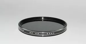 VIVITAR NEUTRAL DENSITY FILTER 55MM ND-4X. SCREW IN MOUNT+ CASE. EXCELLENT - Picture 1 of 4