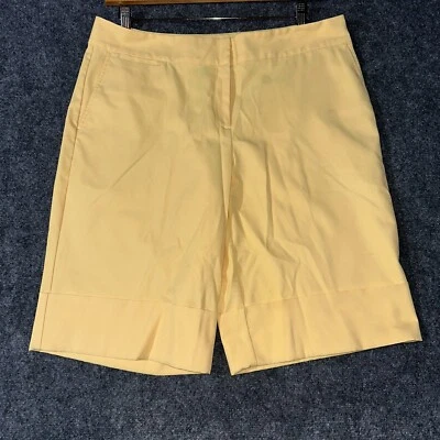 Pantalones Cortos Izod XFG Para Mujer 14 Amarillos Elastizados Bermudas Bolsillos Golf Foto 1 de 4
