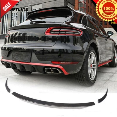 Alerón medio maletero trasero fibra carbono 3 piezas apto para Porsche Macan 2014-2017 Foto 1 de 4