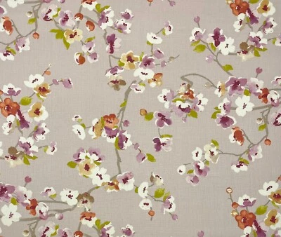 P KAUFMANN CHERRY LANE CATTAIL FLORAL BLOSSOM 100% LINEN FABRIC BY YARD 54"W - Image 1 of 4