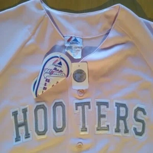 Neu mit Etikett Vintage Majestic Hooters Baseball Trikot Werbeartikel SELTEN - Bild 1 von 6