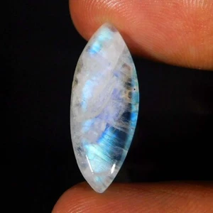 Natural Power White Rainbow Moonstone Marquise Cabochon Loose Gemstone 06.25Cts. - Picture 1 of 3