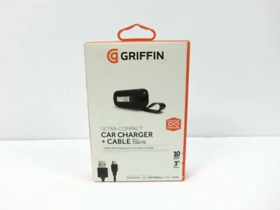 Griffin Ultra Compact Car Charger Cable Micro USB Samsung LG Motorola HTC   - Image 1 of 2