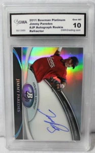 2011 Bowman Sterling #JP Jimmy Paredes AUTO Rookie GMA 10 Gem Mt - Picture 1 of 2