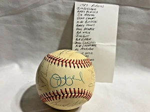 Old 1987 Pittsburgh Pirates Autographed NL Baseball Jim Leyland Bobby Bonilla ++ - Picture 1 of 11
