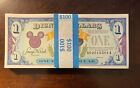 1993 Disney Dollars Mickey's 65th - 100 CONSEC UNCIRC IN ORIG BAND