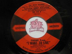 The Jazz Combo: Theme From I Want To Live / Black Nightgown, 45 RPM VG (L3) - Picture 1 of 2