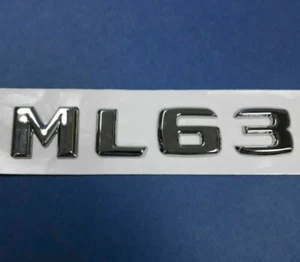 CHROME * ML63 * CHROME TRUNK LETTERS EMBLEM BADGE FOR MERCEDES BENZ AMG ML - Picture 1 of 2