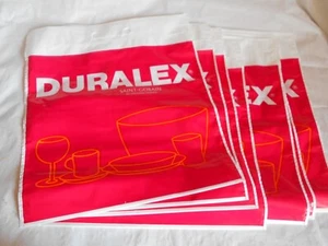 Vintage advertising plastic bags Duralex tableware saint gobain france 1980 x 10 - Picture 1 of 2