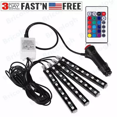 Rgb Led Car Interior Accessories Floor Decorative Atmosphere Strip Lights - Image 1 of 4