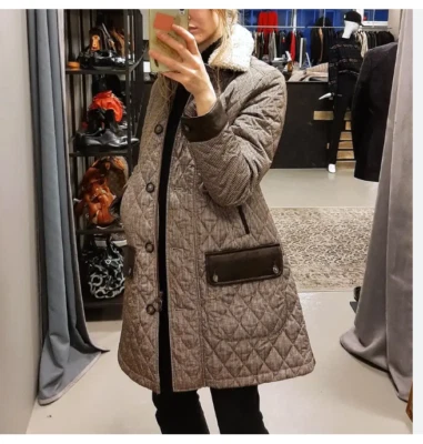 Barbour Killhope Faux Fur Trim Quilted Jacket MSRP$550 English Elegance RareFind - Image 1 of 4