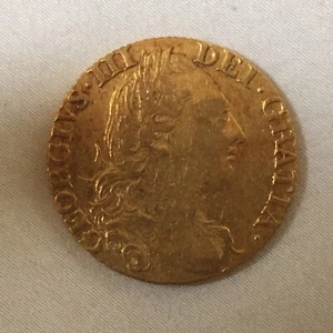 1785 Britain George III Gold Guinea, 1 Guinea Gold Coin, Low Mintage - Picture 1 of 6