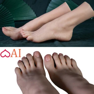 NEW Platinum Silicone Female Vein Feet Mannequin Big Feet High Arch Foot Size 37 - Picture 1 of 10