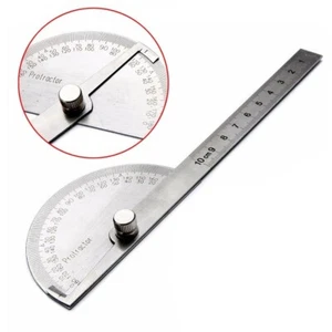 Finder Stainless Steel Machinist Ruler SAE Protractor 0- 180° Rotary Angle Paint - Picture 1 of 12