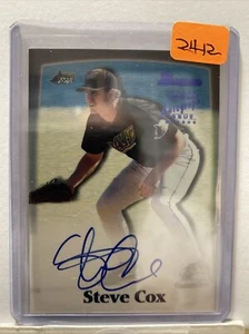 2000 Bowman Steve Cox 1st Prospect Auto SC - Picture 1 of 3