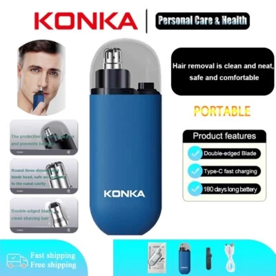 Recortadora de pelo nariz portátil KONKA | Seguro y suave | Carga rápida | Mini silenciosa Foto 1 de 4
