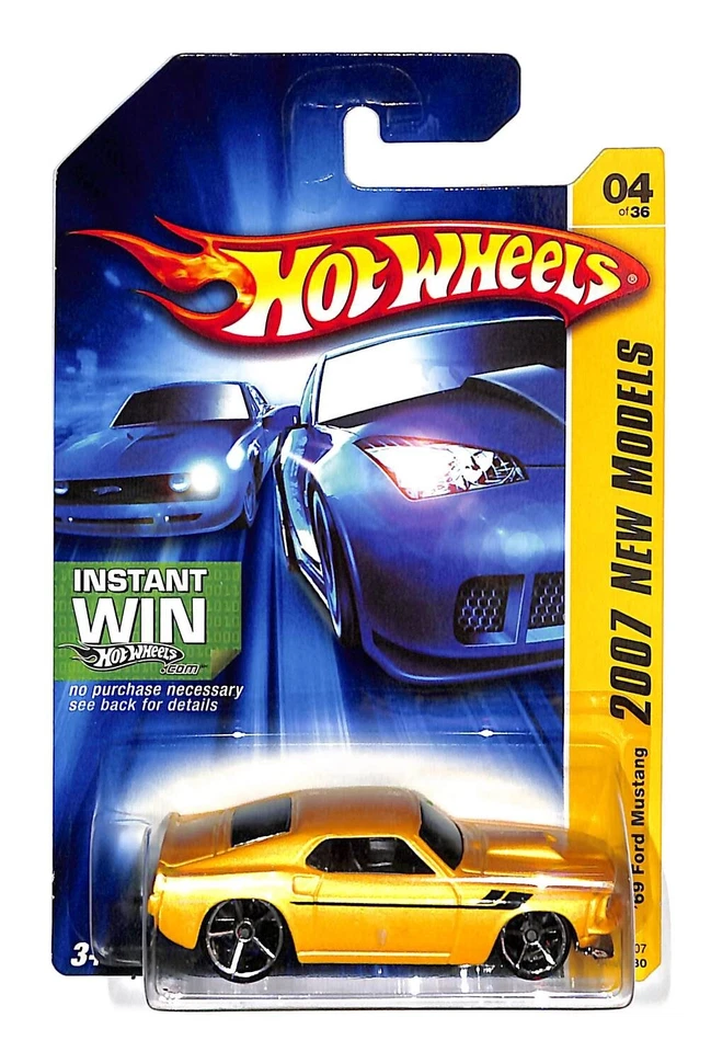 2007 HOT WHEELS ''NEW MODELS'' #4 = `69 FORD MUSTANG  = YELLOW - Image 1 of 1