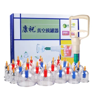 New Vacuum Suction Cup Kangzhu Body Cupping Kit 24 Cups Massage Cupping Set - Picture 1 of 5