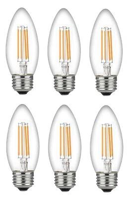 Bioluz LED 60 Watt Candelabra Bulbs Medium Base, Candelabra Bulbs, Dimmable F... - Image 1 of 4