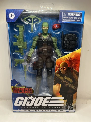 GI Joe Classified Cobra Island BEACHHEAD Figure (#10) - MIB! Brown Eyes Cover