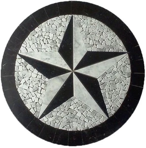 Boden Marmor Medaillon Carrara Texas Stern Fliesen Mosaik 24 Medaillon USA - Bild 1 von 1