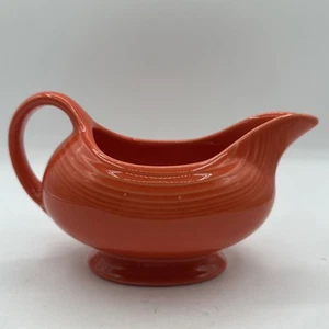 Homer Laughlin Fiesta Sauce Boat Gravy Server Persimmon? Orange Fiestaware USA - Picture 1 of 10