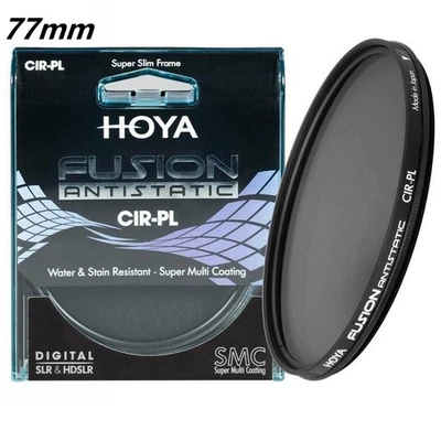 Hoya 77mm Cpl Filter Slim  Fusion Antistatic Polarizing/polarizer Cir-pl- New - Image 1 of 4