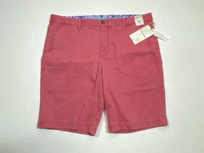 Tommy Bahama Cotton Tencel Chino Shorts - Earthtone Red - 36 X 10 - MSRP $120 - Image 1 of 4