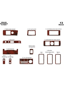 Volvo FH 12 / FH 16 1993-02 Fit Interior Dash Trim Cover Kit Wood Auto Interior - Bild 1 von 13