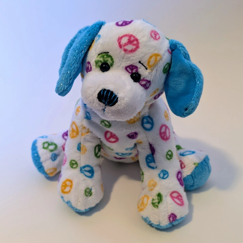 Webkinz Peace Puppy Plush (2010) – No Code –  HM440 – Tush Tag+Magic W Intact - Image 1 of 4