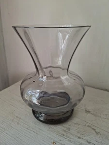 Vintage Wedgwood Crystal Pewter Glass Vase Frank Thrower 1980s - Picture 1 of 7