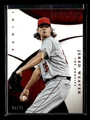 Panini Immaculate Collection #65 Jered Weaver 2015 rojo #/25 Foto 1 de 2