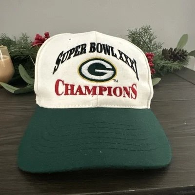 De colección Green Bay Packers Gorra Gorra Snap Back Super Bowl XXXI Campeones NFL Foto 1 de 4