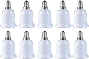 E11 to E26/E27 Male Female Light Sockets, Bulb White  - Picture 1 of 5