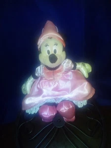 Disney Parks Minnie Mouse Princess Mini Beanbag Plush Pink Satin Dress Small - Picture 1 of 5