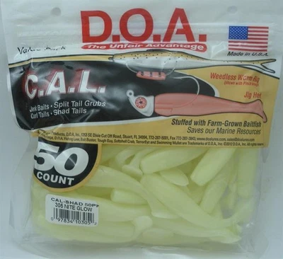 Señuelo DOA 10-305 Cal Shad 3" Color 305 Nite Glow 50CT Foto 1 de 2