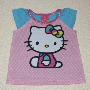 Top de pijama de manga corta Hello Kitty rosa Kitty 3t - Imagen 1 de 4